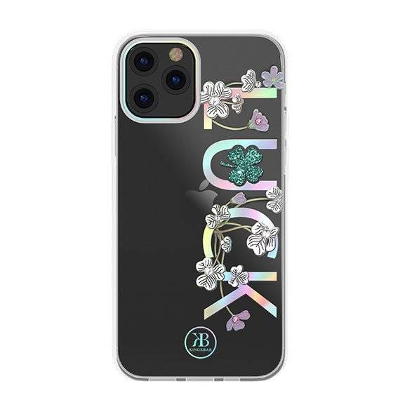 Puzdro Kingxbar Lucky Series zdobené pravými kryštálmi Swarovski iPhone 12 mini transparentné (Luck)