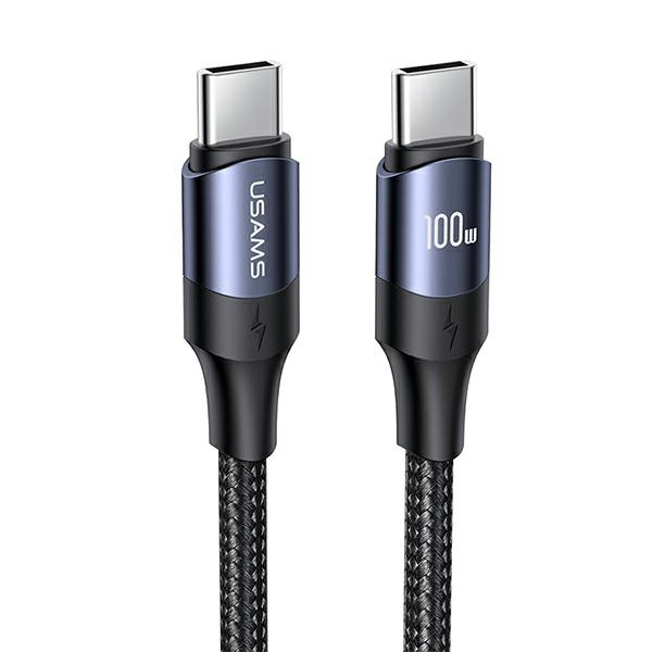 USAMS Kabel U71 USB-C na USB-C 1,2 m 100W PD Fast Charge černá / černá SJ524USB01 (US-SJ524)