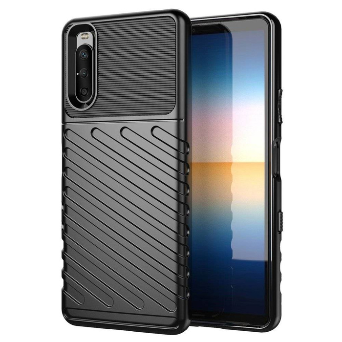 Thunder Case flexible blindé coque housse Sony Xperia 10 III noir