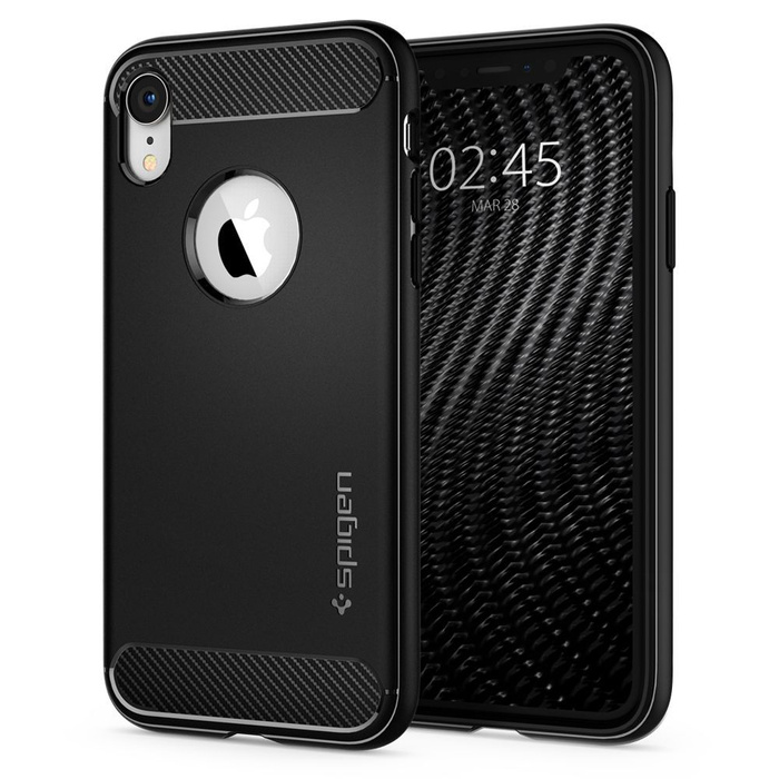 Pouzdro SPIGEN Rugged Armor Apple Iphone Xr Matte Black Black Case