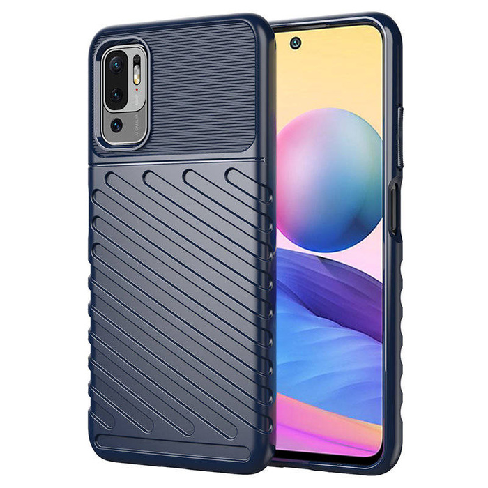 Thunder Case flexibilní pancéřovaný pouzdro kryt Xiaomi Redmi Note 10 5G / Poco M3 Pro modrý