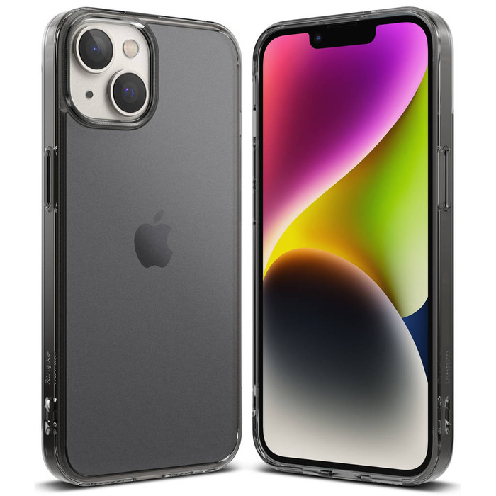 Ringke Fusion MATTE hülle iPhone 14 Plus Abdeckung mit Gelrahmen grau