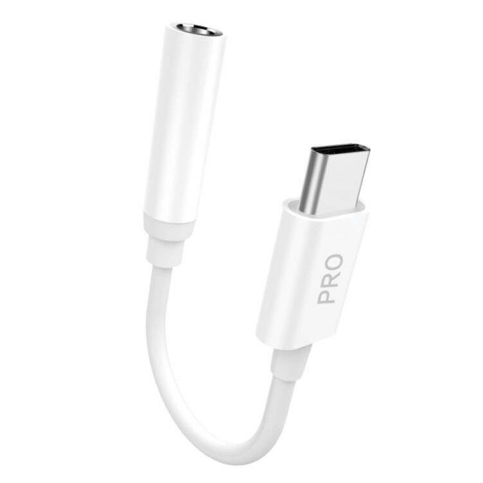 Dudao audio adaptér pro sluchátka z USB typu C na mini jack 3,5 mm bílý (L16CPro white)