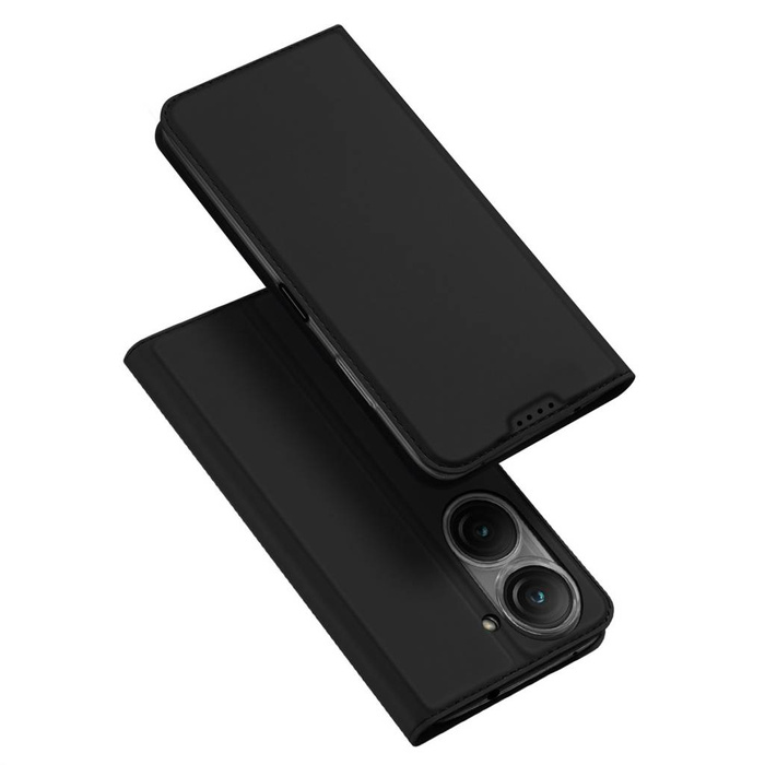 Dux Ducis Skin Pro obal Asus Zenfone 9 flip cover card wallet stand black