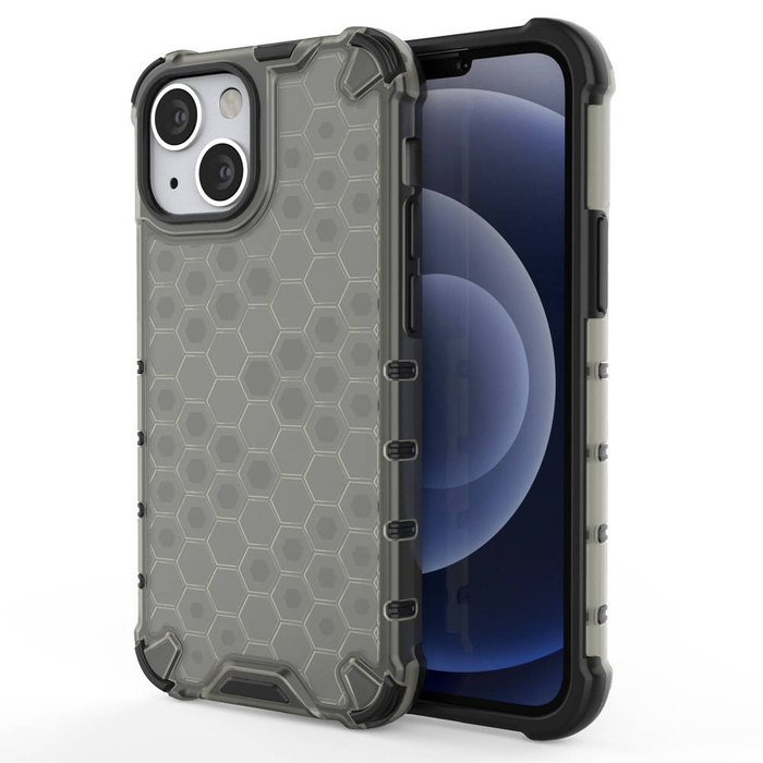 Honeycomb Handyhülle Schutzhülle mit TPU Rahmen für iPhone 13 mini schwarz