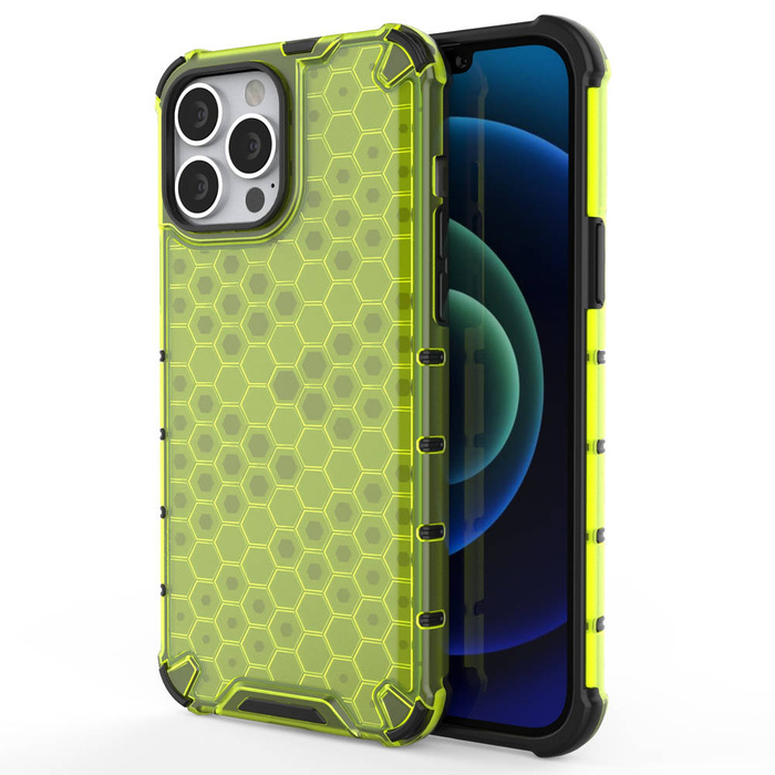 Custodia protettiva per armatura a nido d&#39;ape con paraurti in TPU per iPhone 13 Pro Max verde