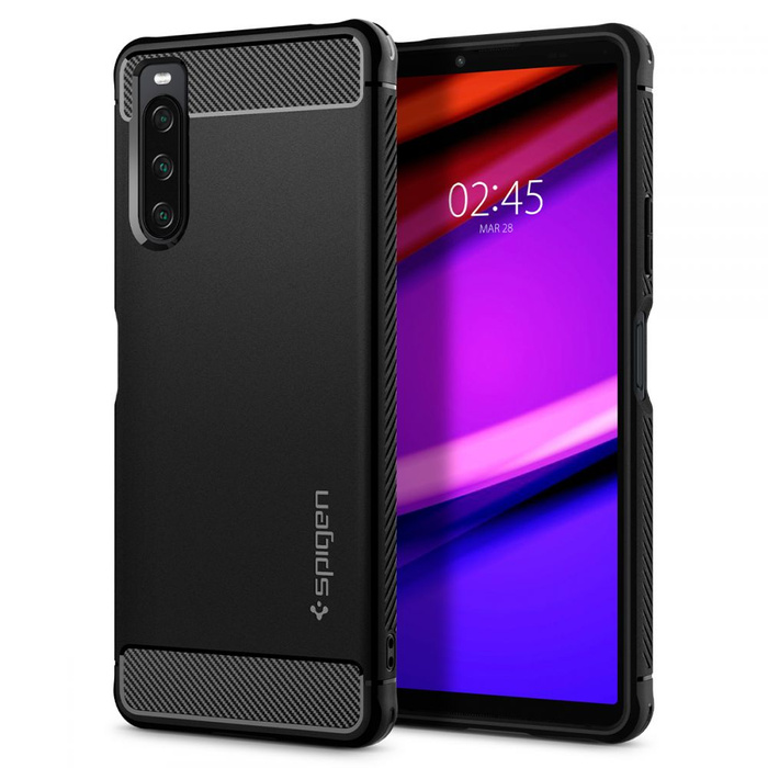 Spigen Rugged Armor SONY XPERIA 10 IV MATTE ČERNÁ