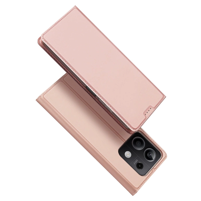 Custodia Dux Ducis Skin Pro con patta e slot per schede per Xiaomi Redmi Note 13 5G - rosa