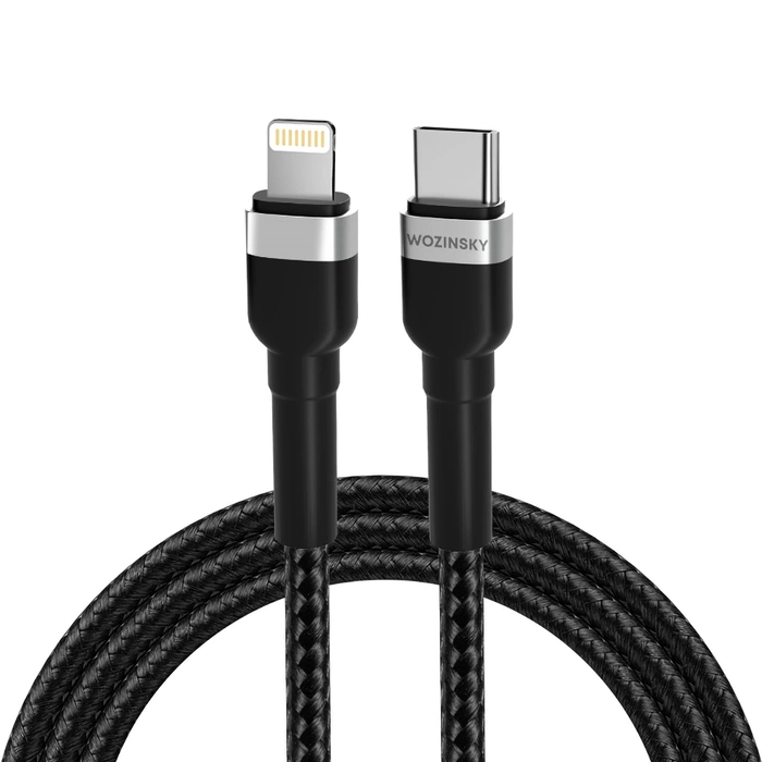 Wozinsky WNBCL1 Lightning / USB-C PD 30W kabel 1 m - černý