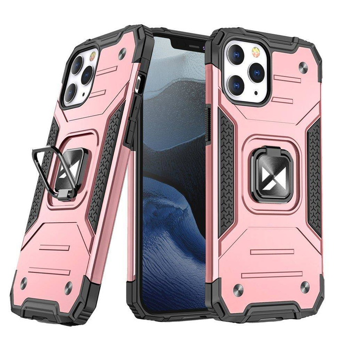 Wozinsky Ring Armor Case Kickstand Tough Rugged Cover for iPhone 13 mini rose