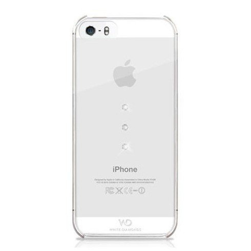 Hülle iPhone 5 5S WHITE DIAMONDS Trinity Swarovski Transparent