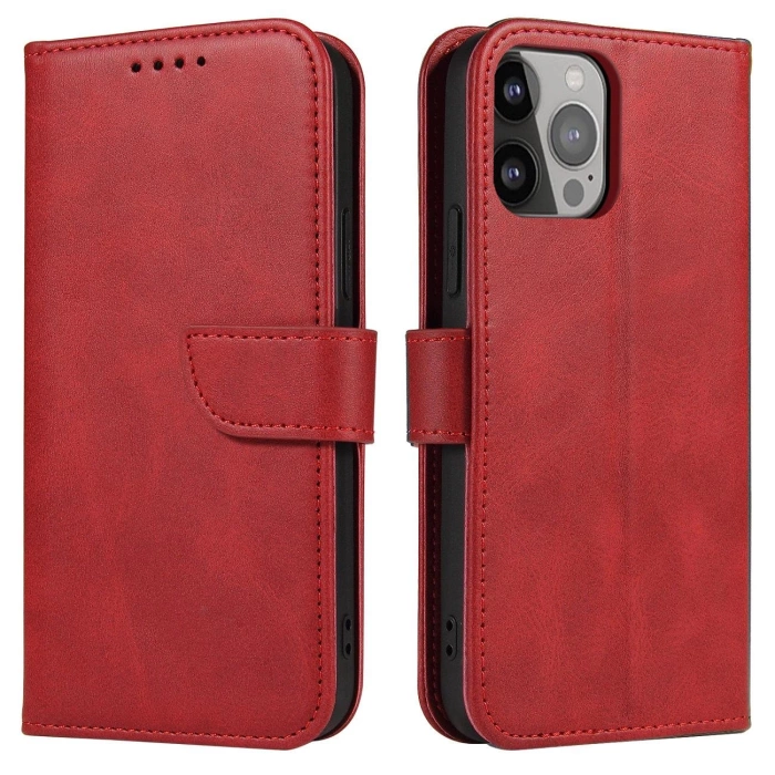 Magnet Case mit Klappe für Samsung Galaxy S25 Ultra – rot