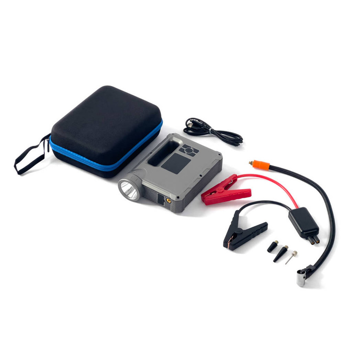 Choetech jump starter con compressore, powerbank 8000mAh, torcia LED nera (TC0017)