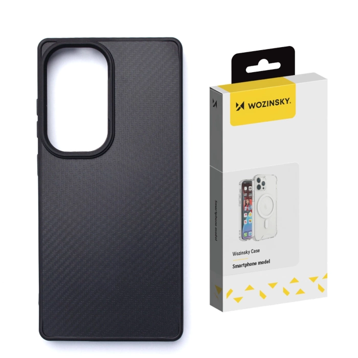 Wozinsky Carbon Fiber Case with MagSafe for Samsung Galaxy S25 - Black