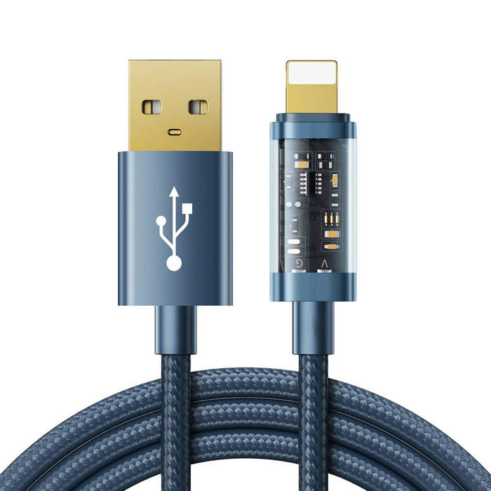 Joyroom USB kabel - Lightning pro nabíjení / přenos dat 2.4A 20W 1.2m modrý (S-UL012A12)