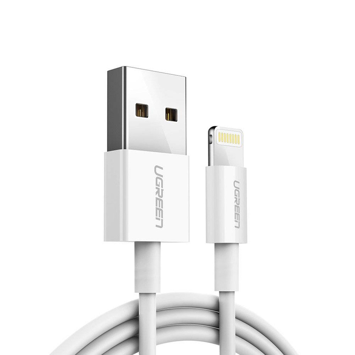 Ugreen kabel USB - Lightning MFI 2m 2,4A bílý (20730)