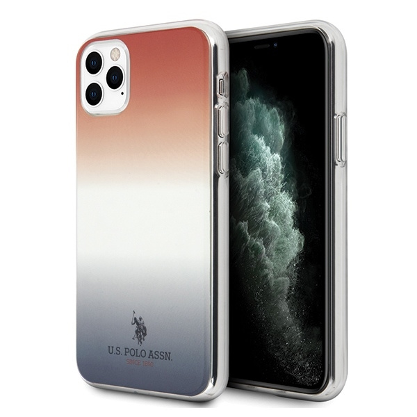 US POLO Apple iPhone 11 Pro Max Farbverlauf Muster Sammlung Rot Blau Hülle