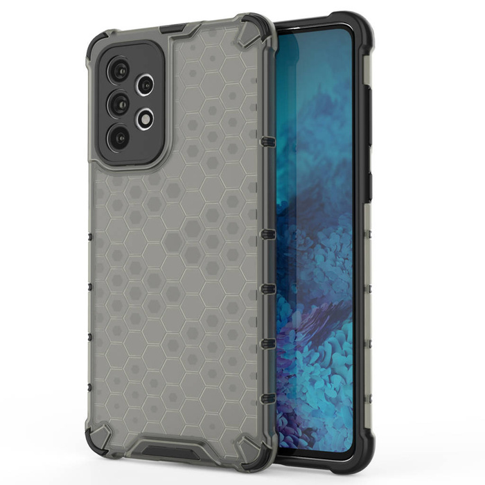 Honeycomb case armored cover with gel frame Samsung Galaxy A73 black