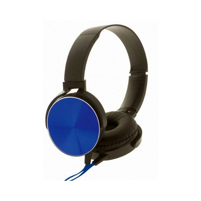 Rebeltec wired Headphones Montana stereo on-ear with a microphone blue