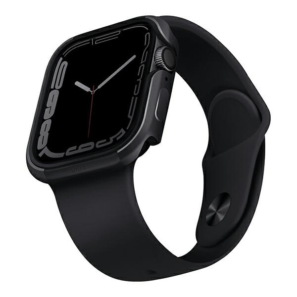 UNIQ pouzdro Valencia Apple Watch Série 4/5/6/7/SE 45/44mm. grafit/grafit