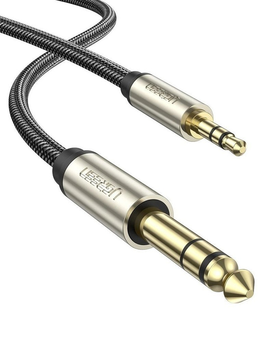 Kabel UGREEN Jack 3,5 mm na TRS 6,35 mm AV127 1m šedý