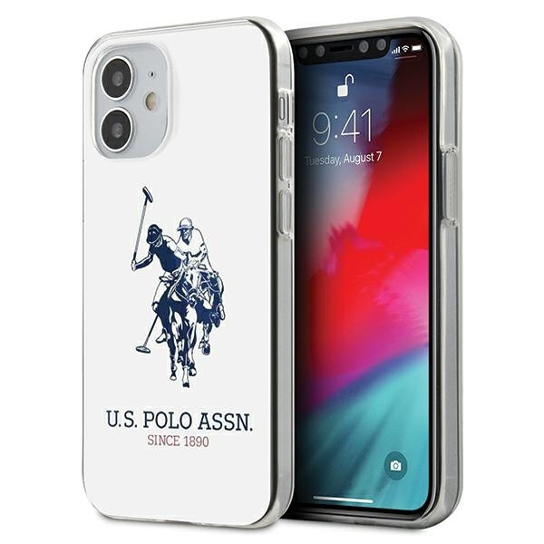 Pouzdro US POLO Apple iPhone 12 Mini Shiny Big Logo USHCP12STPUHRWH Bílé pouzdro