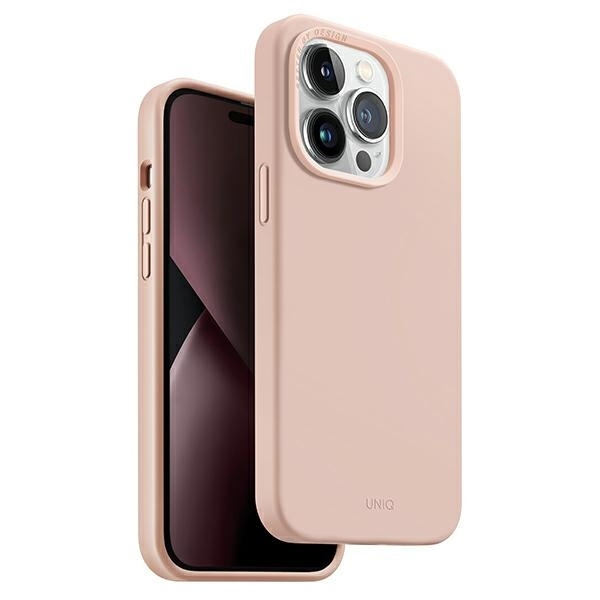 UNIQ hülle Lino Hue iPhone 14 Pro Max 6.7" MagKlick Aufladen rosa/rosa