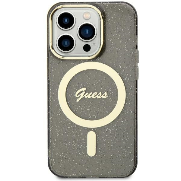 Guess GUHMN61HCMCGK iPhone 11 / Xr 6.1" noir/noircase Glitter Gold MagSafe