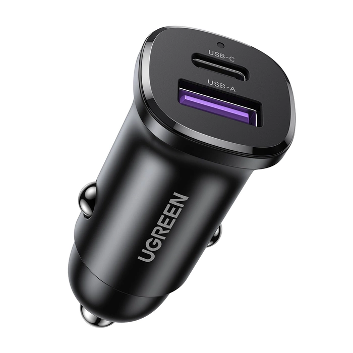 Ugreen EC305 25845 Autoladegerät USB-C USB-A 30W - Schwarz