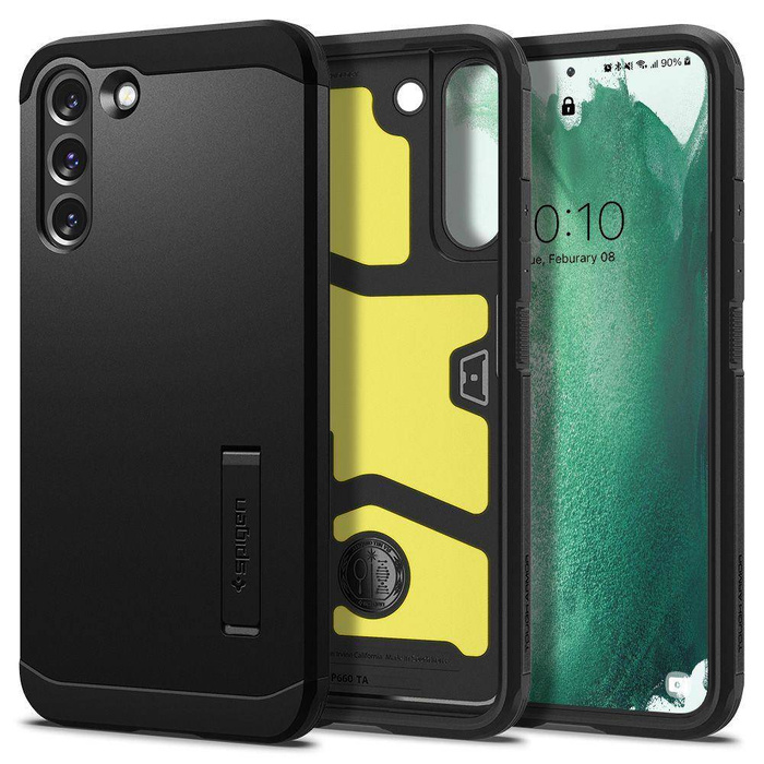 Telefontok SPIGEN Galaxy S22 Plus Tough Armor fekete Case