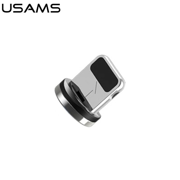 USAMS Apple Lightning Magnetischer Adapter Groß Silber