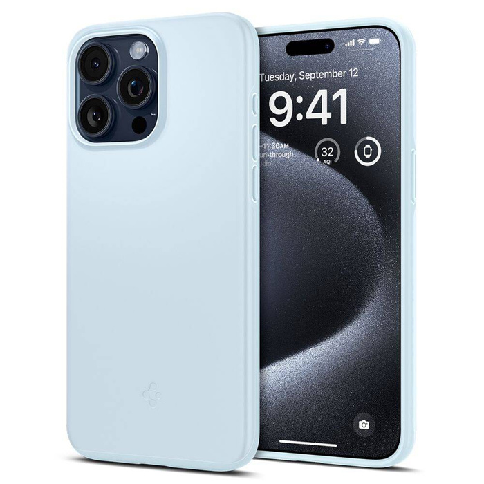 Hülle Spigen Thin Fit iPhone 15 Pro Dämpfer Blau