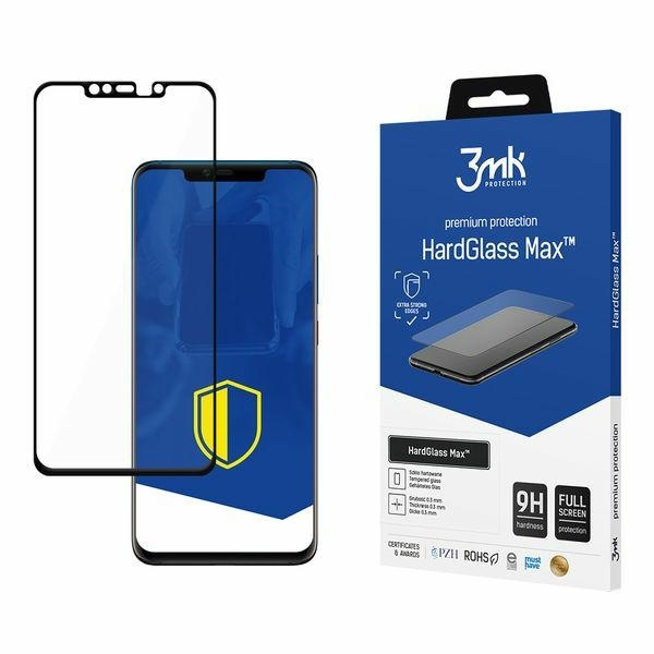 Tempered Glass 3mk Huawei Mate 20 Pro HardGlass Max Black Glass