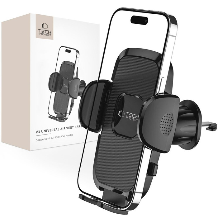 Holder at mobile phone TECH-PROTECT V3 UNIVERSAL VENT CAR MOUNT BLACK