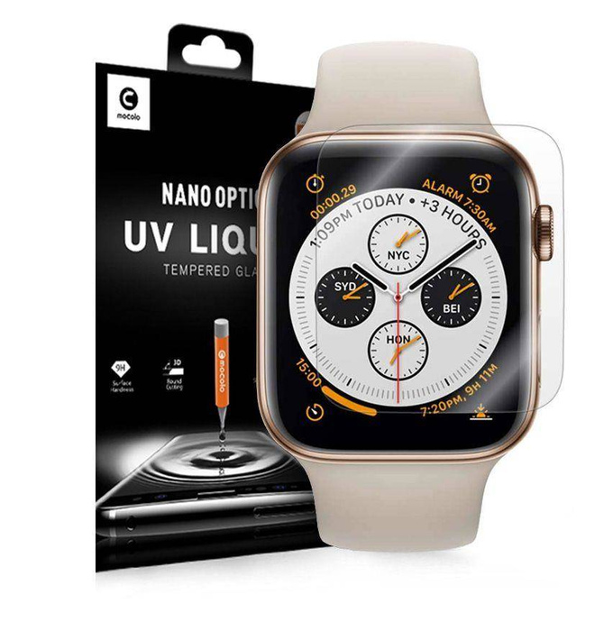 Mocolo UV tvrzené sklo Apple Watch 4 5 6 SE 40 mm čiré