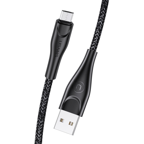 Cable Braided USAMS MicroUSB 2m 2A US-SJ396 Black