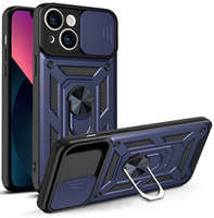 Obal Hybrid Armor Camshield obal iPhone 13 pancéřové pouzdro s krytem fotoaparátu modré barvy Case