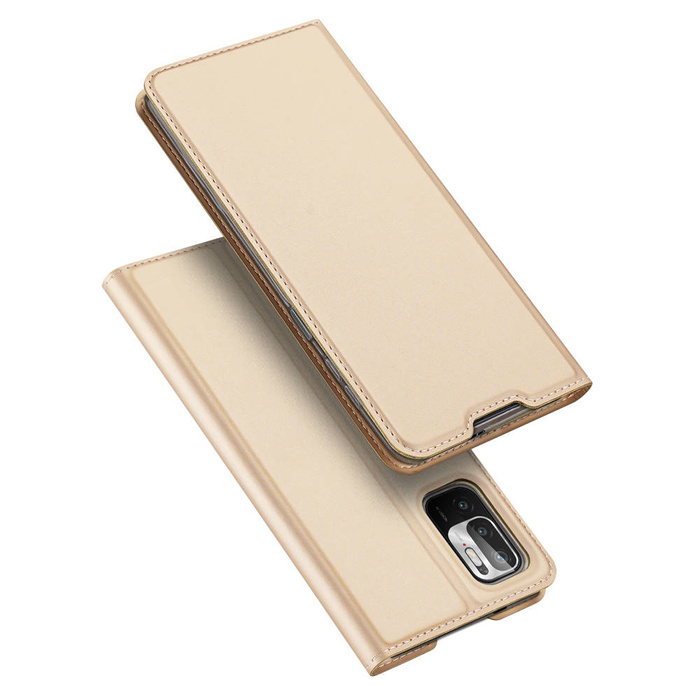 Dux Ducis Skin Pro Holster Cover Flip Cover für Xiaomi Redmi Note 10 5G / Poco M3 Pro gold