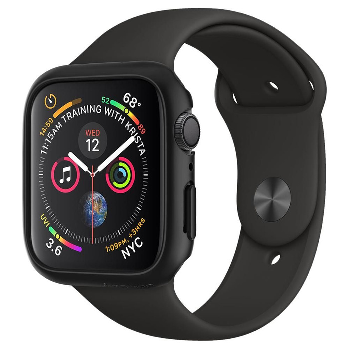 Pouzdro SPIGEN Apple Watch 4 / 5 / 6 / SE (44 mm) Thin Fit Black Black Case