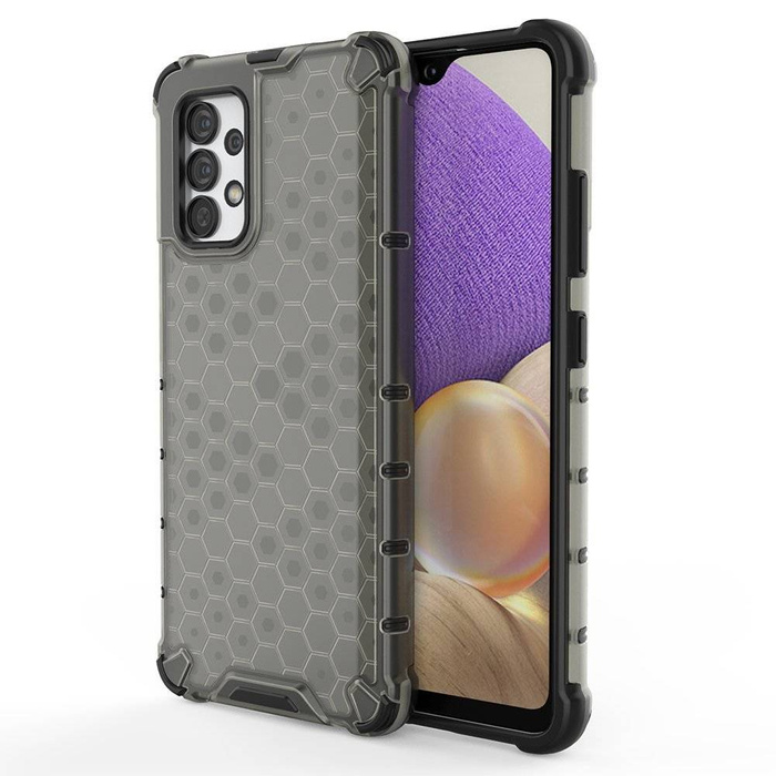 Honeycomb coque housse blindée avec cadre en gel Samsung Galaxy A03s (166.5) noir