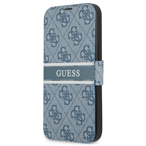 Pouzdro GUESS Apple iPhone 13 Mini Book 4G Case Blue Pouzdro