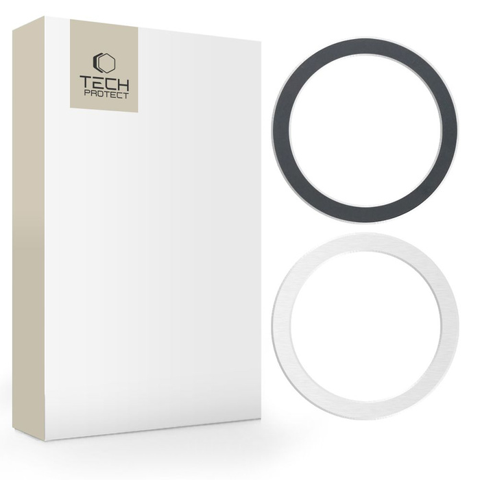 TECH-PROTECT MagMAT MagSafe UNIVERSAL MagNETIC RING BLACK & SILVER