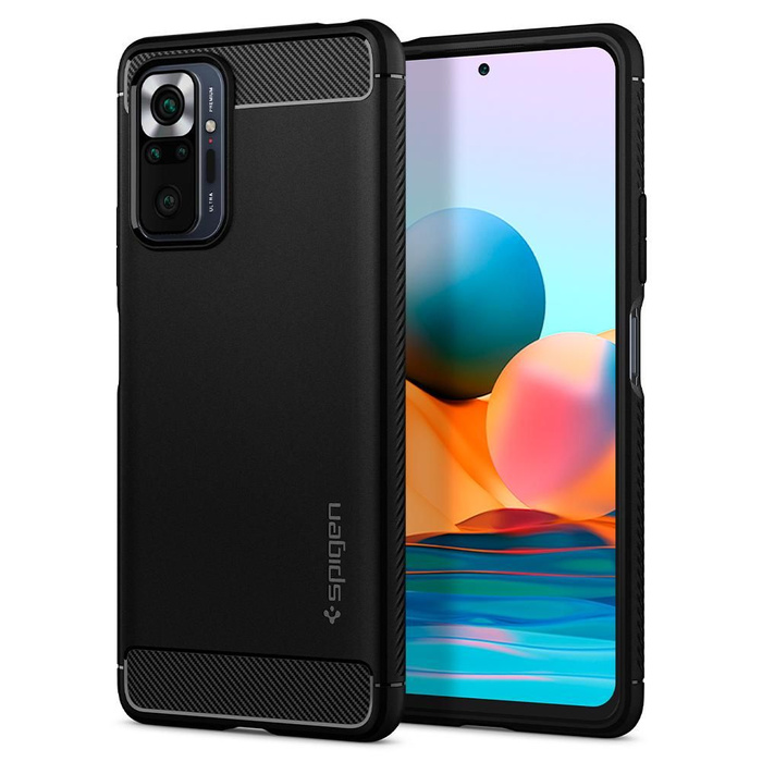 Pouzdro SPIGEN Xiaomi Redmi Note 10 Pro Rugged Armor Matná černá Case