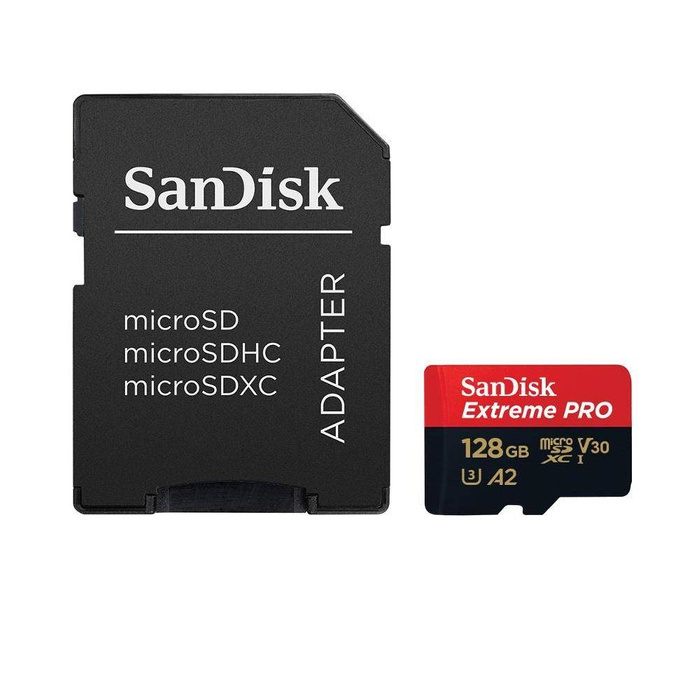 Paměťová karta SanDisk 128GB microSDXC Extreme Pro UHS-I U3 170 / 90 MB/s + adaptér