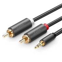 UGREEN 2X RCA Cinch Jack 3,5 mm AV102 3m Negro