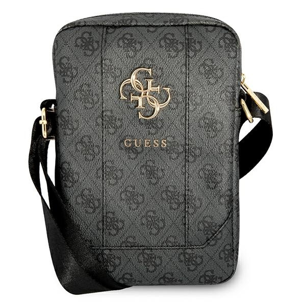 GUESS Tablet 10 4G Tasche mit großem Metall-Logo Grau