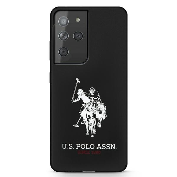 Case US POLO Samsung Galaxy S21 Ultra Silicone Logo USHCS21LSLHRBK Black Case