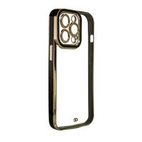 Funda de moda para Xiaomi Redmi Note 11 Pro Gold Frame Gel Cover Black