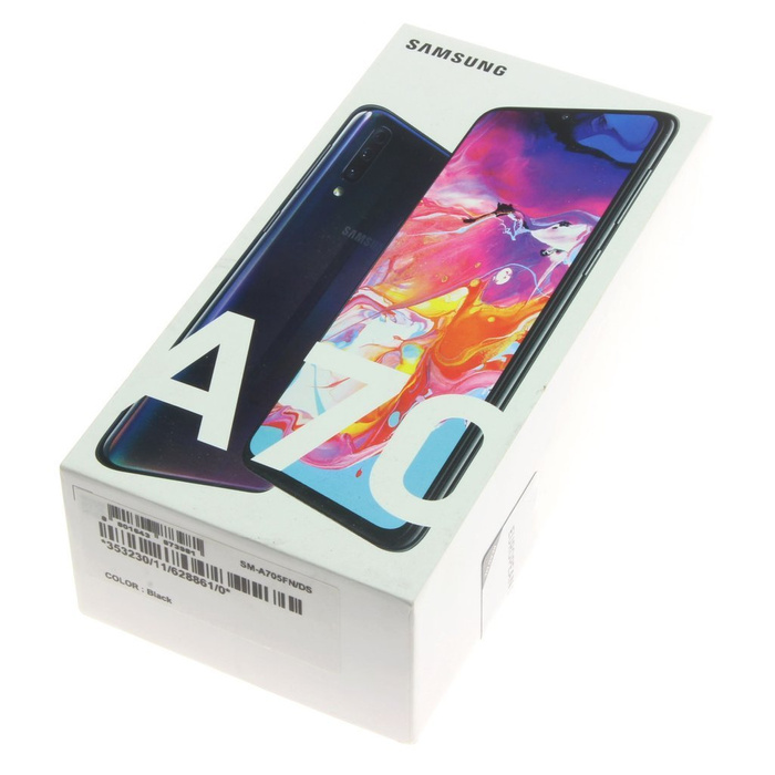 SAMSUNG Galaxy A70 Black 128GB SM-A705/DS Originální pouzdro EU 2 Pin