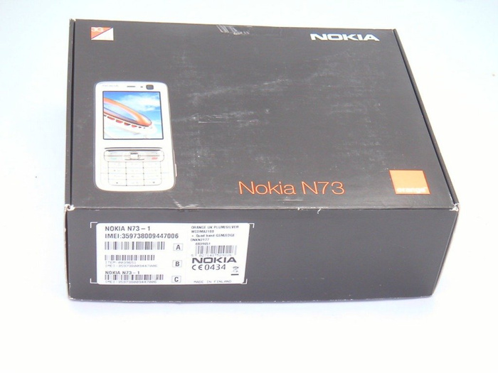 Box NOKIA N73 Orange CD, Kabel